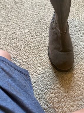 Muk Luks Brown Suede Boot with Knit Lining